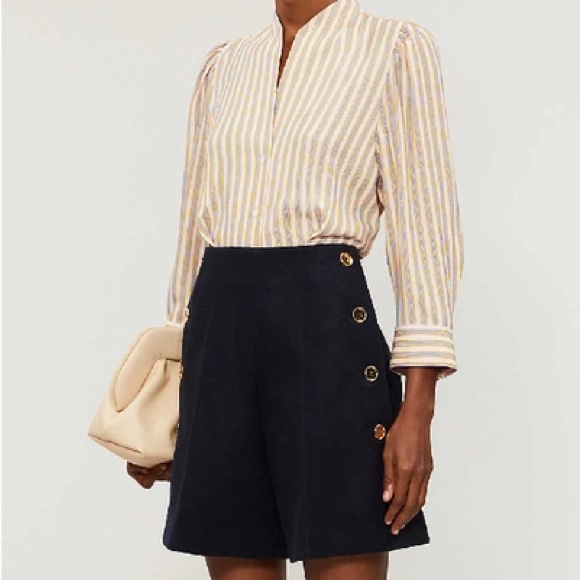 Sandro “Anya” striped shirt size 2, new ! But no tags - Picture 4 of 9